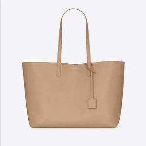 YSL e/w leather shopping tote